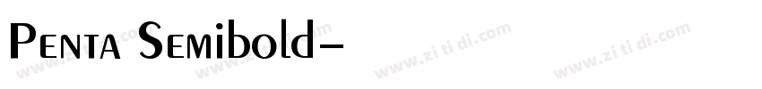 Penta Semibold字体转换